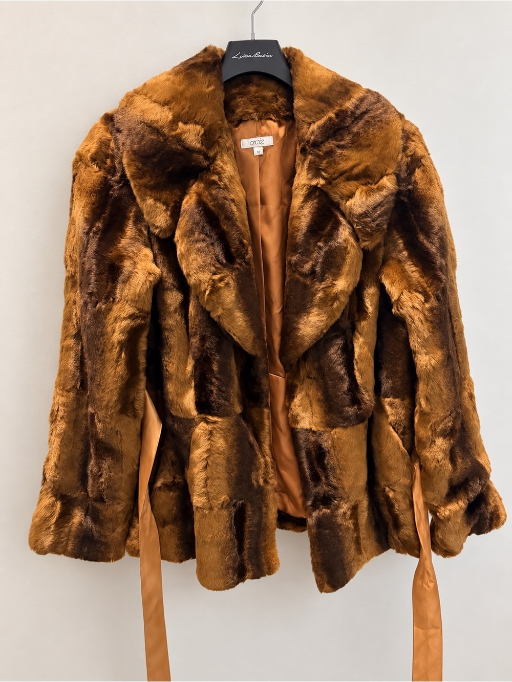 Cache Plush Faux Fur Teddy Jacket in Rich Brown